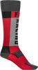 Fly Racing MX Socks Thick Red/Grey Small/Medium – Comfortable Boot-Length Motorcycle Socks