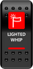 Moose Offroad Lighted Whip Rocker Switch - Red, Model WHP-PWR-R