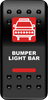 MOOSE OFFROAD Bumper Light Bar LED Back Light - Red BLB-PWR-R with Grip Button