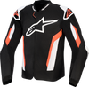 Alpinestars T-GP Air Jacket Black/Red Fluo 4XL - Lightweight Racing-Optimized Motorcycle Jacket