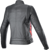 Alpinestars Stella Dyno Leather Jacket – Black/Haute Red, Size Small