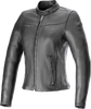 Alpinestars Stella Tory Leather Jacket - Women's Black Motorcycle Jacket with Detachable Thermal Vest - Part 3113824-1100-M