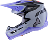 Alpinestars Jettson SM3 Youth Helmet Gry/Purp/Blk Glossy YM - Safe and Stylish Head Protection for Young Riders