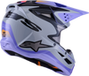 Alpinestars Jettson SM3 Youth Helmet, Gray/Purple/Black Glossy, Part #8303226-9277-YL
