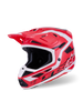 Alpinestars SM7 Deed Helmet - Red, Black, and White Glossy Medium