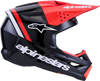 Alpinestars SM3 Radium Helmet Black/Red Fluorescent/White Glossy XL – Off-Road Motorcycle Helmet with Advanced Safety Features