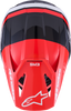Alpinestars SM3 Radium Helmet Black/Red Fluo/White Glossy, Part Number 8300826-1553-XXL