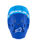 Alpinestars Supertech S M10 Flood Helmet in Metallic Blue and Black Chrome