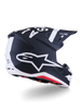 Alpinestars SM7 Dasher Helmet Black/White Matte XL - Motorcycle Racing Helmet with Enhanced Safety and Comfort