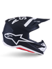 Alpinestars SM7 Dasher Helmet Black and White Matte - Part Number 8302226-1121-S
