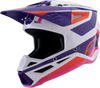 Alpinestars SM3 Heat Helmet White/Purple/Pink Glossy XL – Off-Road Safety and Performance Helmet