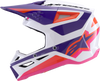 Alpinestars SM3 Helmet White/Purple/Pink Glossy Large - Off-Road Safety and Performance Helmet