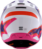 Alpinestars SM3 Helmet White/Purple/Pink Glossy Large - Off-Road Safety and Performance Helmet