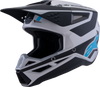 Alpinestars SM3 Heat Helmet Silver/Blue/Black Matt - Size XXL