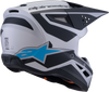 Alpinestars SM3 Heat Helmet Silver/Blue/Black Matt - Size XXL