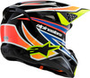 Alpinestars SM3 Youth Wurx Helmet Black/Yellow Fluorescent/Blue/Red - Part #8302025-1574-YL