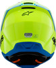 Alpinestars SM3 Youth Radium Helmet YLW Fluo/Blk/Blue YL - Lightweight Youth MX and Off-Road Helmet