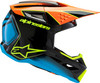 Alpinestars SM3 Youth Fray Helmet Black/Orange/Yellow Fluorescent