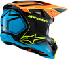 Alpinestars SM3 Youth Fray Helmet Black/Orange/Yellow Fluorescent