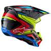 Alpinestars SM5 Action 2 Helmet Black/Yellow Fluorescent/Bright Red Glossy Large