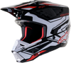 Alpinestars SM5 Action 2 Helmet Black/White/Bright Red Glossy Size Small