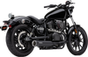 COBRA 4-inch Slip-On Muffler for Yamaha XV950 - Black Finish with Titanium Tip - Part Number 2527B