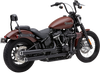 COBRA RPT Slip-On Mufflers 3-inch - Raven Black for Harley FLHC/S FLDE - Part 6058B