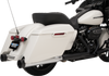 Drag Specialties 4-Inch Slip-On Mufflers with Billet End Caps – Chrome and Black, Part H00971