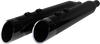 KHROME WERKS 4-1/2 inch HP-Plus Slip-On Mufflers - Obsidian Edge 202645