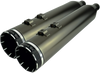 Khrome Werks 4-1/2 inch HP-Plus Slip-On Mufflers for Touring Models - Smoked Chrome with Tracer, Part #202650
