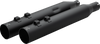 Khrome Werks HP-Plus® Slip-On Mufflers – 4-Inch Straight Cut Black for M8 Bikes (Part 40FST-1011-BLK)