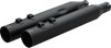 Khrome Werks HP-Plus® Slip-On Mufflers 4-Inch Straight Cut with Ripper Baffle for M8 - Black (Part Number 40FST-1012-BLK)