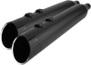 KHROME WERKS 4-1/2 inch HP-Plus Slip-On Mufflers with Black Finish and Edge Tips, Part 202855