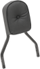 Drag Specialties Seats Short Sissy Bar Pad with Piping - Black (Part #0822-0301)