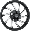 Coastal Moto Hurricane 3D Front Wheel with Dual Disc and ABS – 21x3.5 Black Cut, Part Number 3D-HUR213BCABST