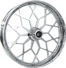 RC Components Phenom Front Wheel for Harley-Davidson FLH 21x3.5 Chrome - Part #213HD031NON135C