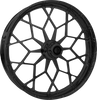 RC Components Phenom Front Wheel for Harley-Davidson FLH - 21x3.5 Dual Disc, Black - Part #213HD031NON135B