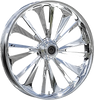 RC Components Dillinger Front Wheel for Harley FLH 21x3.5 with ABS - Chrome Finish