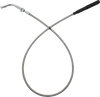 FAT BAGGERS INC. EZ Install Upper Clutch Cable for FLHX/FLTR - Braided Stainless Steel with Chrome Finish (Part #108000-C)
