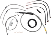LA CHOPPERS Complete Stainless Braided Handlebar Cable and Brake Line Kit for 18-20 inch Softail Handlebars - Part LA-8157KT2-19