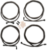 LA CHOPPERS Midnight Braided Handlebar Cable and Brake Line Kit for 15-17 Inch Ape Hangers (2017-2019 Touring) - Part LA-8054KT-16M