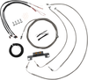LA CHOPPERS Complete Stainless Braided Handlebar Cable and Brake Line Kit for 2021-2022 FLH with Stock Bars - Part LA-8056KT2-08