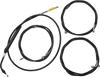 LA Choppers Black Vinyl Handlebar Cable and Brake Line Kit for 18-20 inch Ape Hangers (Part LA-8056KT-19B)