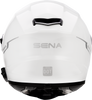SENA OutForce Helmet Large Glossy White OUTFORCE-GW00L - Full Face Motorcycle Helmet with Bluetooth 5.0 and Advanced Ventilation System