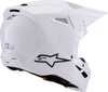 Alpinestars SM3 Helmet - Solid Gloss White XS (Part #8300326-2180-XS)