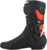 Alpinestars SMX Plus Motorcycle Boots - Black/White/Red Fluorescent, US 12 / EU 47 - Part 2221019-1231-47
