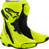 Alpinestars Supertech R Vented Motorcycle Boots - Fluorescent Yellow/Black, US 6 / EU 39 (Part Number 2220121-551-39)