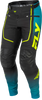 Youth Rayce Bicycle Pants Teal/Black/Lime Sz 24