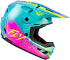 Youth Kinetic Drip Helmet Turquoise/Pink/Yellow Yl