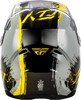 Youth Kinetic Drip Helmet Grey/Black/Yellow Yl